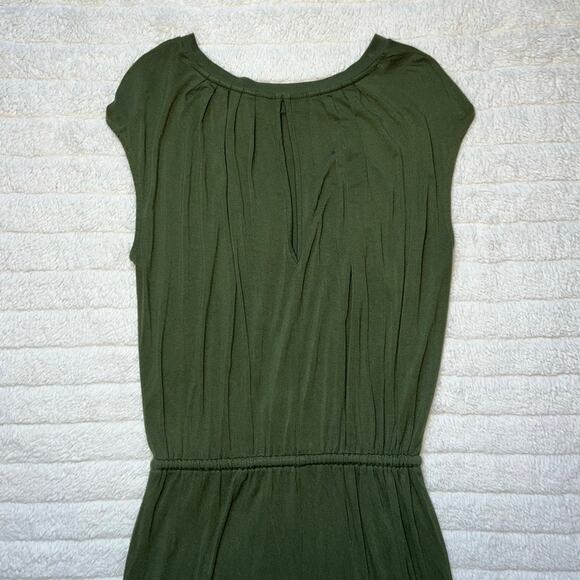 Banana Republic Olive Green Sleeveless Comfy Drawstring Dress - Picture 7 of 10